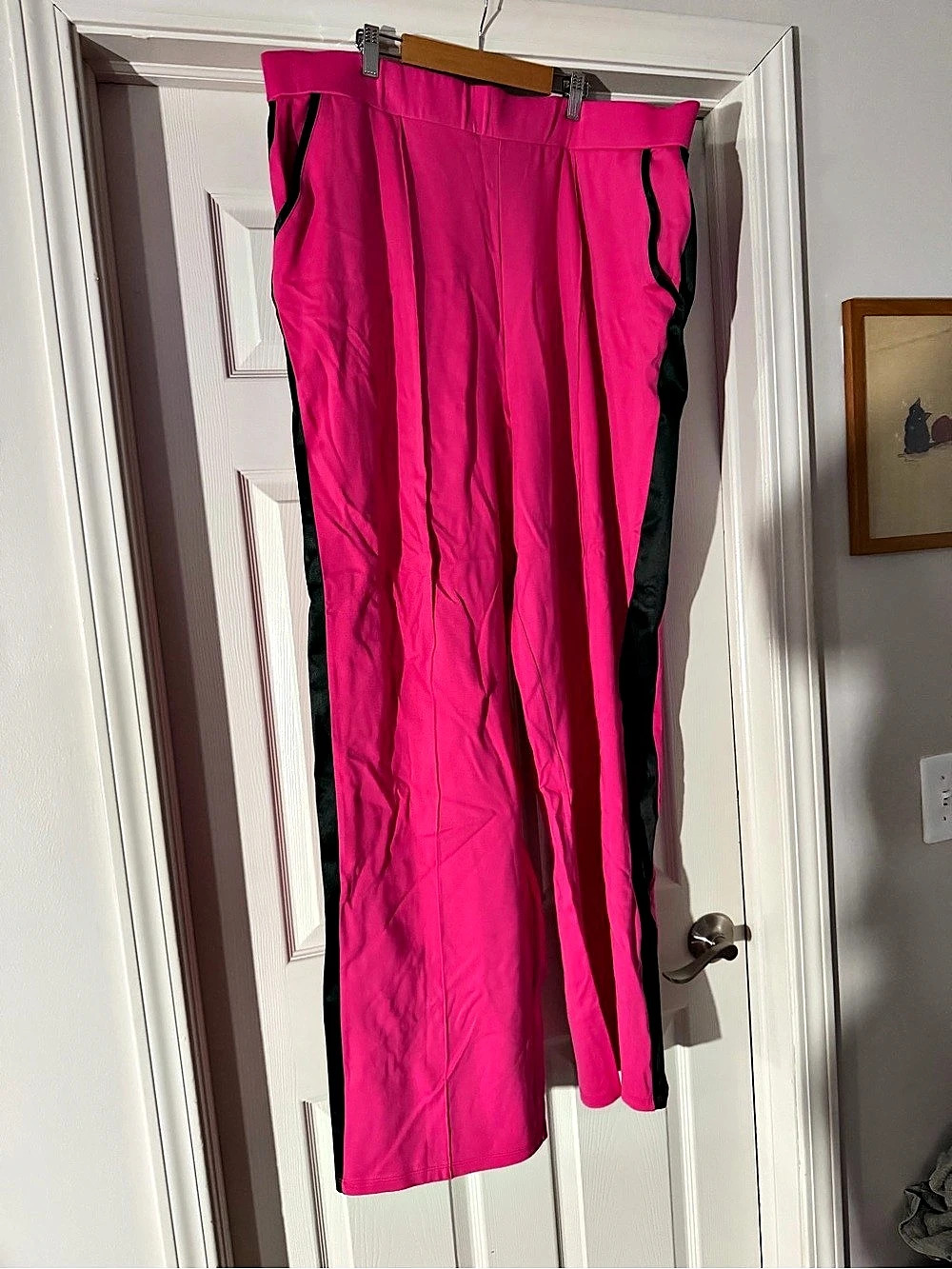 Pink & Black tuxedo style pants